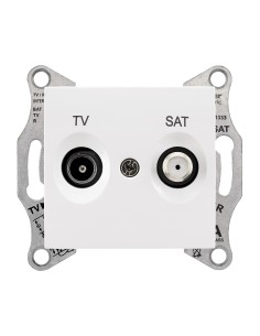 Sedna Gniazdo TV/SAT przelotowe (8dB) biały SDN3401221 2