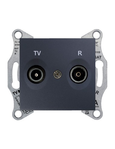 Sedna Gniazdo R/TV przelotowe (8dB) grafit SDN3301370