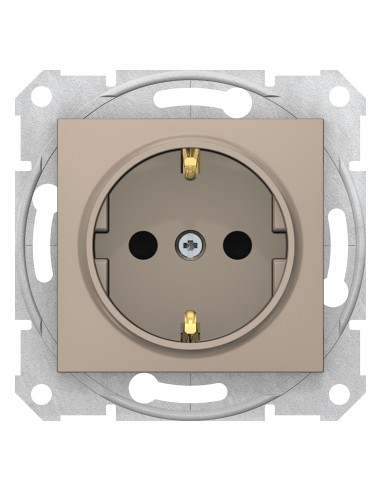 Sedna Gniazdo pojedyncze Schuko satyna SDN3000168