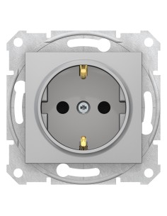 Sedna Gniazdo pojedyncze Schuko aluminium SDN3000160 2