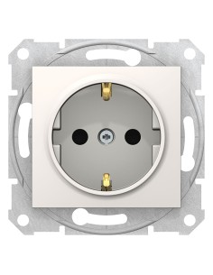 Sedna Gniazdo pojedyncze Schuko krem SDN3000123 2