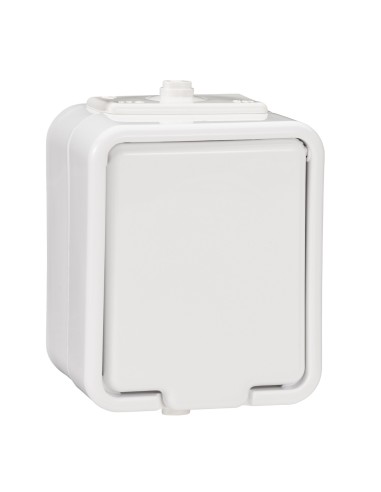 Cedar - Gniazdo pojedyncze 2P+PE IP44 biały NT130H01
