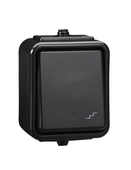 Cedar - Łącznik schodowy IP44 czarny WNT600C05