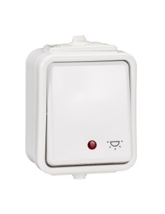 Cedar - Przycisk "światło" z podświetleniem IP44 biały WNT102CS01 2
