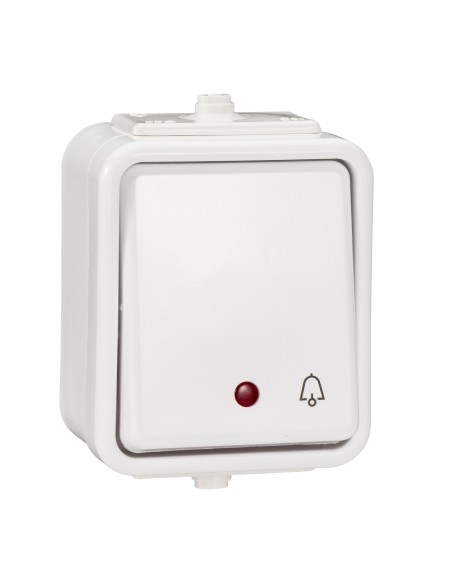 Cedar - Przycisk "dzwonek" z podświetleniem IP44 czarny WNT101CS05