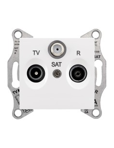 Sedna Gniazdo R/TV/SAT przelotowe (8dB) biały SDN3501221 2