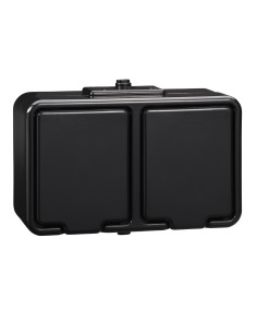 Cedar - Gniazdo podwójne 2P+PE IP44 czarny NT230H05 2