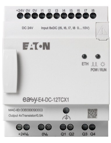 [wycofany] Przekaźnik programowalny easyE4 24VDC 8DI(4AI) 4DO-T EASY-E4-DC-12TCX1 197214