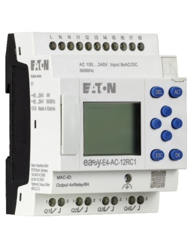 Przekaźnik programowalny easyE4 230VAC/DC 8DI 4DO-R EASY-E4-AC-12RC1 197215