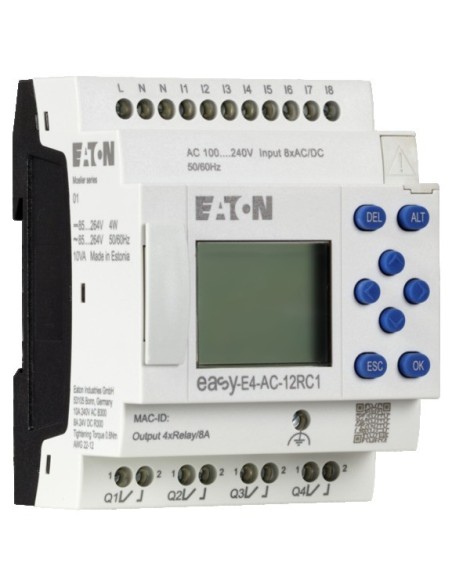 Przekaźnik programowalny easyE4 230VAC/DC 8DI 4DO-R EASY-E4-AC-12RC1 197215