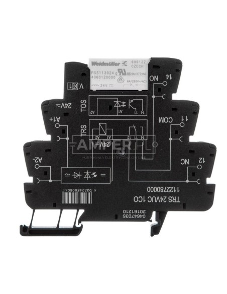 Przekaźnik przemysłowy 1P 6A 24V AC/DC TRS 24VUC 1CO 1122780000