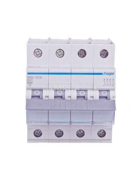 Wyłącznik nadprądowy 4P B 20A 6kA AC MBN420E