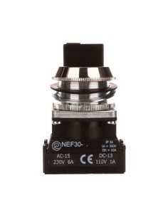 Przełącznik 3 położeniowy pokrętło 30mm czarny 2Z bez samopowrotu W0-NEF30-TPC 2X S