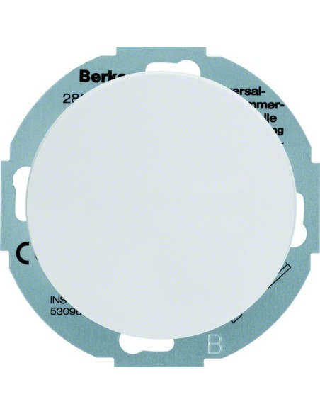 R.classic Rozszerzenie ściemniacza uniwersalnego z płytką czołową, biały 28352089 Berker Hager