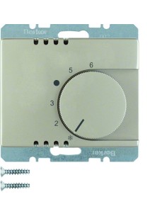 Arsys Regulator temperatury pomieszczenia z zestykiem zmiennym i elementem centralnym, stal szlachetna, lakierowana 20269004 Ber