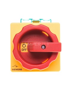 Łącznik krzywkowy 0-1 3P 25A do wbudowania żółto/czerwony IP65 3LD2154-0TK53