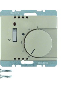 Arsys Regulator temperatury pomieszczenia z zestykiem zwiernym, elementem centralnym i łącznikiem, stal szlachetna, lakierowana