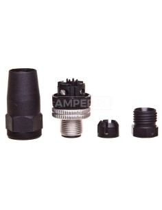 Złącze wtykowe męskie M12 proste metalowe XZCC12MDM40B