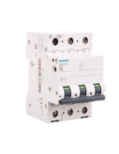 Wyłącznik nadprądowy 3P B 63A 6kA 5SL6363-6