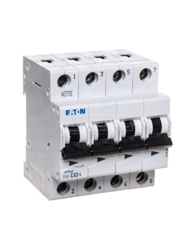Wyłącznik nadprądowy 4P C 63A 15kA AC FAZ C63/4 279067