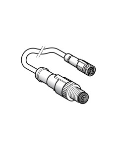 Kabel łączeniowy XZ, męski M12, 3-pin. prosty, żeński M-8, 3-pin. prosty, PUR 2m XZCR1509040H2
