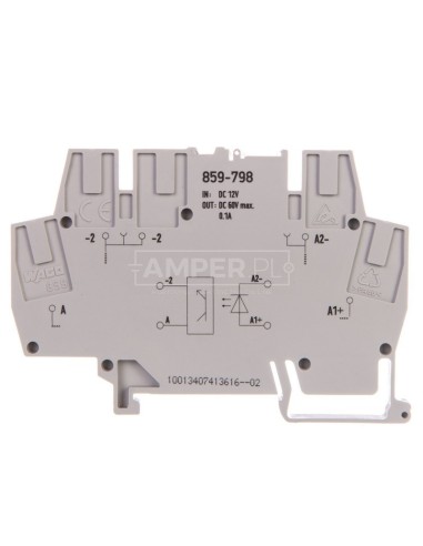 Złączka z optoseparatorem 12 / 24V DC / 0,1A / -25 / +30 859-798