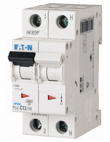 Wyłącznik nadprądowy 1P+N D 13A 6kA AC PL6-D13/1N 164939