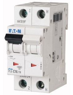 Wyłącznik nadprądowy 1P+N C 32A 6kA AC PL6-C16/1N 106034