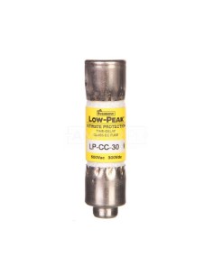 Wkładka bezpiecznikowa cylindryczna 10x38mm 30A 600V AC/300V DC, zwłoczna, klasa CC LP-CC-30
