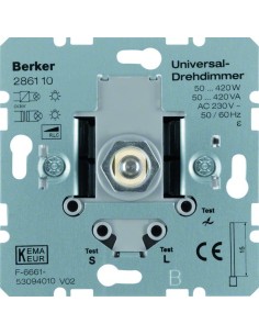 one.platform Ściemniacz uniwersalny z płynną regulacją 50-420 W, mechanizm 286110 Berker Hager