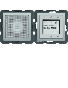 Q.x Radio Touch komplet, alu aksamit, lakierowany 28806084 Berker Hager