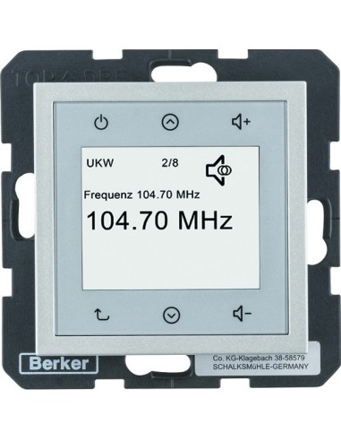B.x/S.1 Radio Touch, alu mat  28841404 Berker Hager