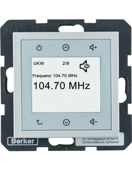B.x/S.1 Radio Touch, alu mat  28841404 Berker Hager