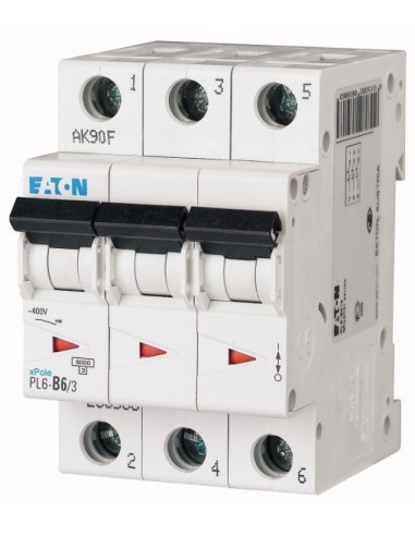 Wyłącznik nadprądowy 3P D 6A 6kA AC PL6-D6/3 286610