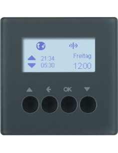 Q.x KNX RF quicklink Łącznik żaluzjowy do sterowników żaluzjowych i mechanizmów zasilających Berker.Net, antracyt, aksamit lakie