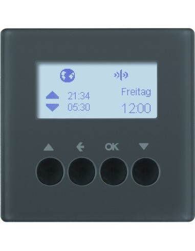 Q.x KNX RF quicklink Łącznik żaluzjowy do sterowników żaluzjowych i mechanizmów zasilających Berker.Net, antracyt, aksamit lakie