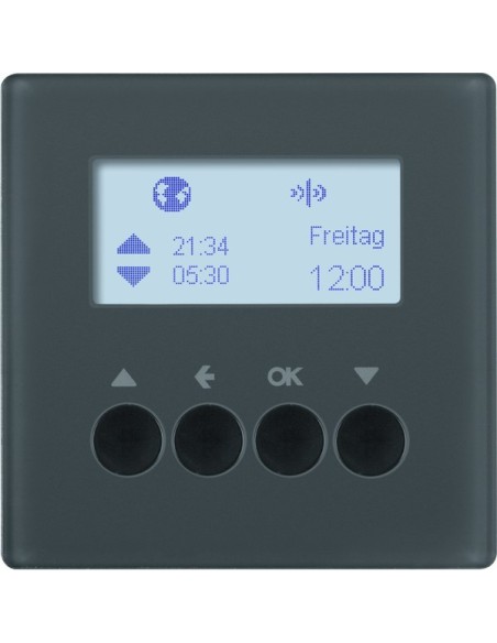 Q.x KNX RF quicklink Łącznik żaluzjowy do sterowników żaluzjowych i mechanizmów zasilających Berker.Net, antracyt, aksamit lakie