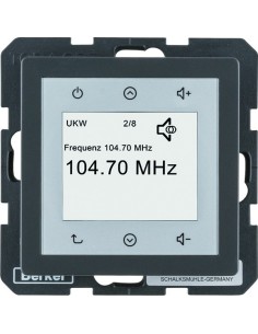 Q.x Radio Touch, antracyt aksamit  28846086 Berker Hager