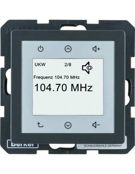 Q.x Radio Touch, antracyt aksamit  28846086 Berker Hager