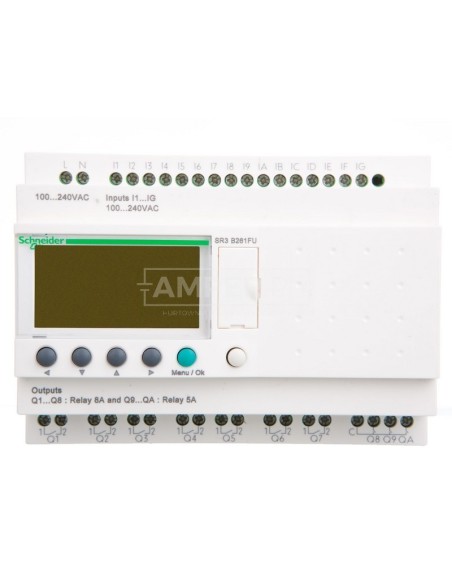 Sterownik programowalny 16 wejść 10 wyjść 100-240V AC RTC/LCD Zelio SR3B261FU