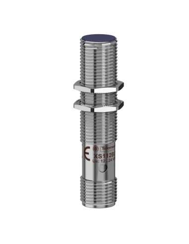 Czujnik indukcyjny XS1 M12, L53mm, mosiądz, Sn2mm, 12..24VDC, M12 XS112BLPBM12