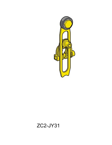 Dźw. łącznika krańcowego ZC2JY, z rolką termopl. o regulowanej dł., 10..120°C ZC2JY315