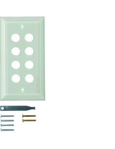 Berker TS Szklana płytka dekoracyjna 8-kr ze ściętymi brzegami, szkło bezbarwne 1388 Berker Hager