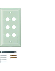 Berker TS Szklana płytka dekoracyjna 6-kr ze ściętymi brzegami, szkło bezbarwne 1366 Berker Hager