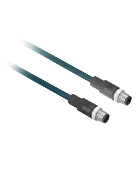 Kabel łączący, męski M12, 4-pin. prosty, żeń. M-12, 4-pin. prosty, dł. 1m XZCR1511041C1