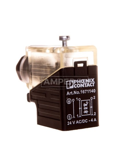 Wtyk zaworowy 3P typ BI z dławicą Pg9 SACC-V-3CON-PG9/BI-1L-S 1671140