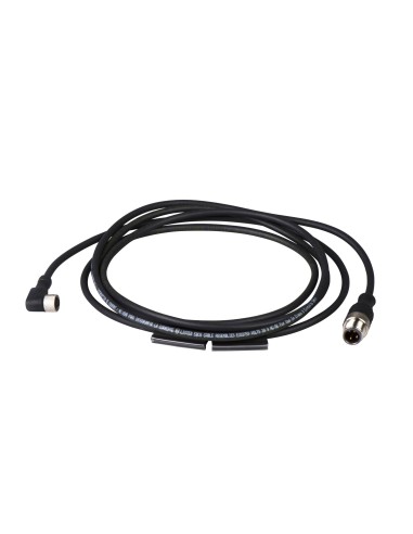 Kabel łączeniowy XZ, męski M12, 3-pin. prosty, żeński M-8, 3-pin. kątowy, PUR 2m XZCR1510040H2