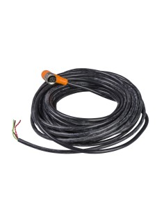 Konektory okablowane XZ, żeńskie kątowe, 1/220 UNF, 3 pin., przew. PVC 5m XZCPA1965L5