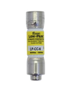 Wkładka bezpiecznikowa cylindryczna 10x38mm 6A 600V AC/150V DC, zwłoczna, klasa CC LP-CC-6