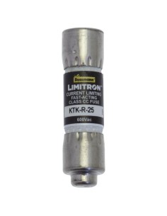Wkładka bezpiecznikowa cylindryczna 10x38mm 25A 600V AC, Limitron, Klasa CC KTK-R-25